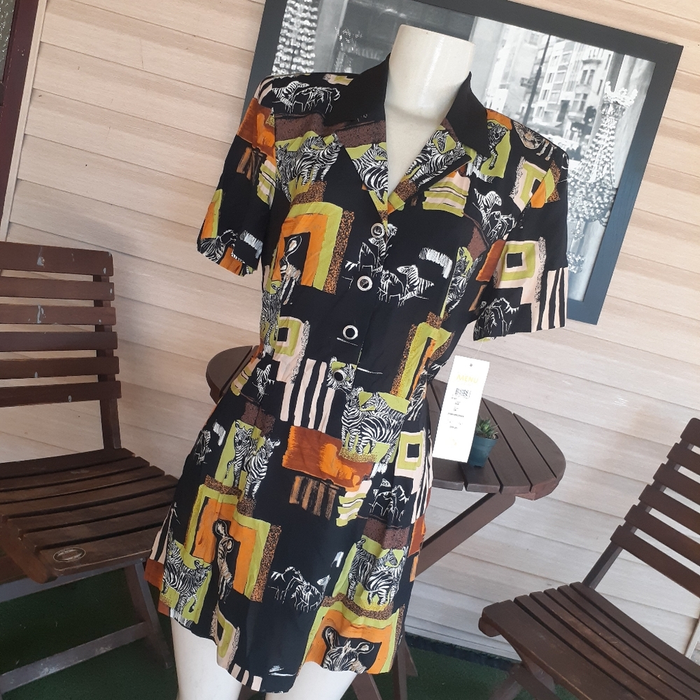 NWT MENU NY Rare Zebra Print Dress Size 6